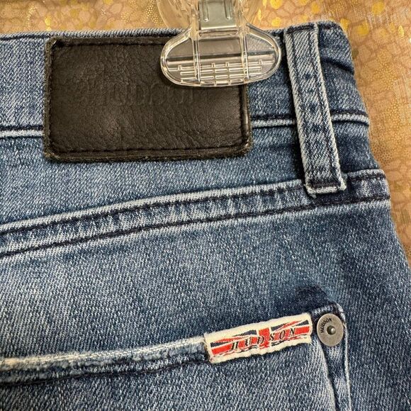 Hudson Men's Blake Slim Straight Distressed Whiskered Jeans Size 33 - Picture 7 of 7